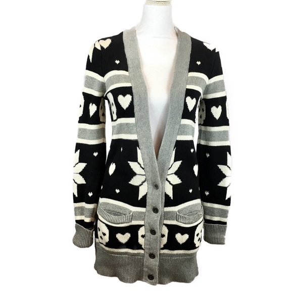 Victoria’s Secret PINK Skull Cardigan Size S - Picture 2 of 6